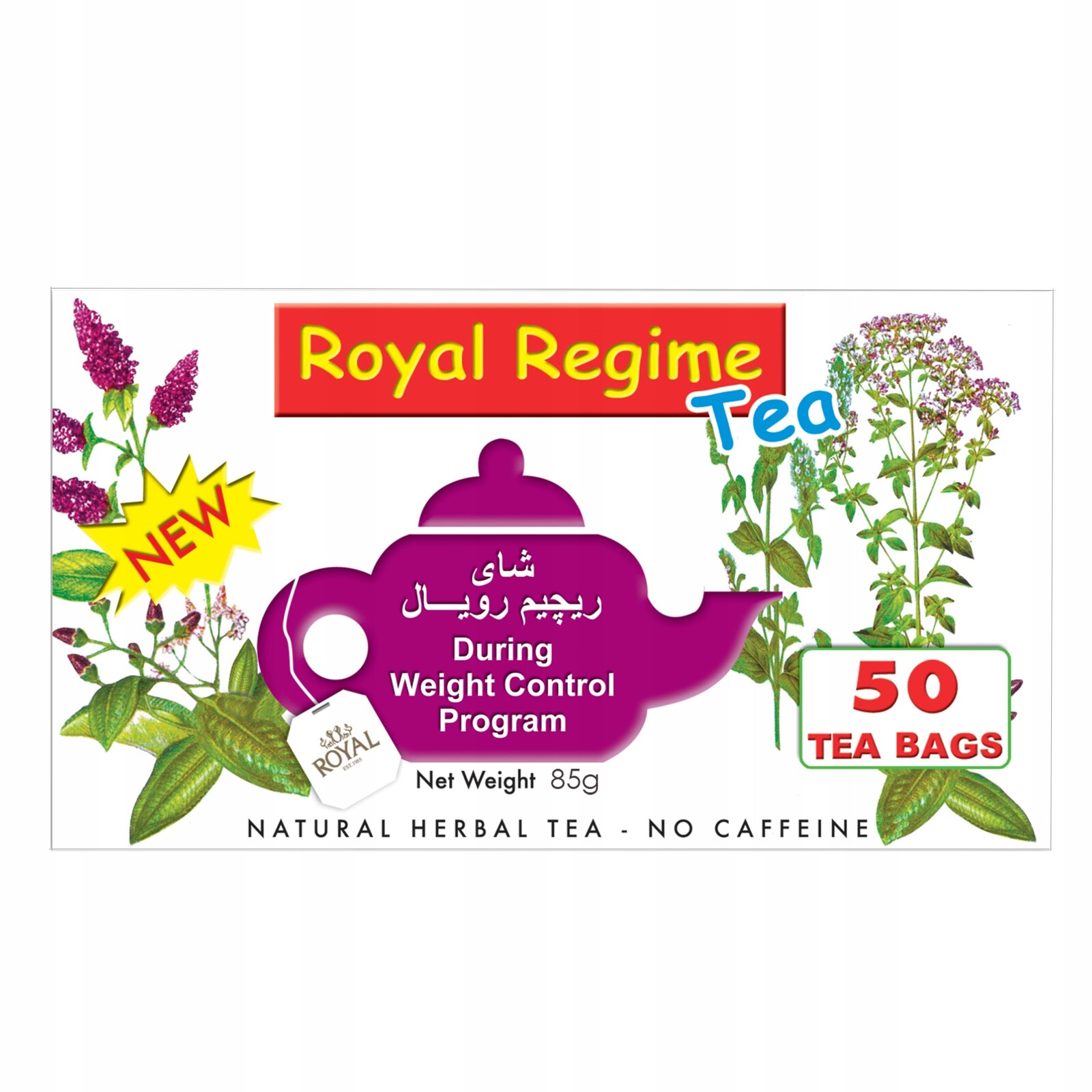 8 x Čaj bylinný čaj na hubnutí 85 g Royal Regime