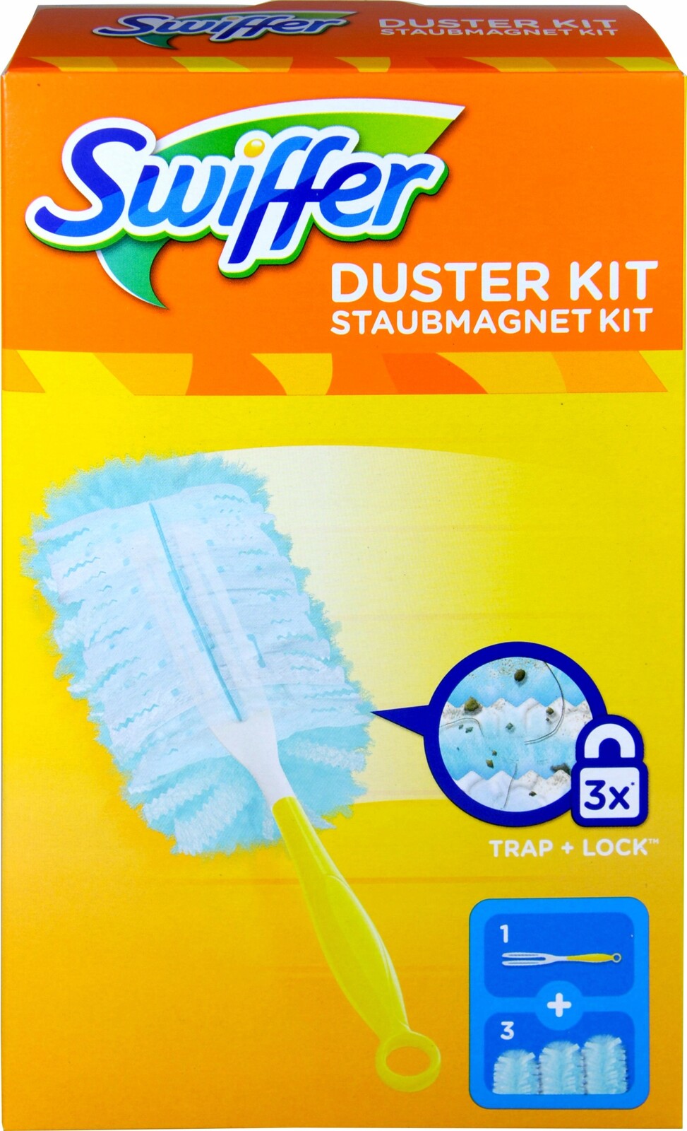 3x Swiffer elektrostatická metla na prach, rukojeť 3 náplně