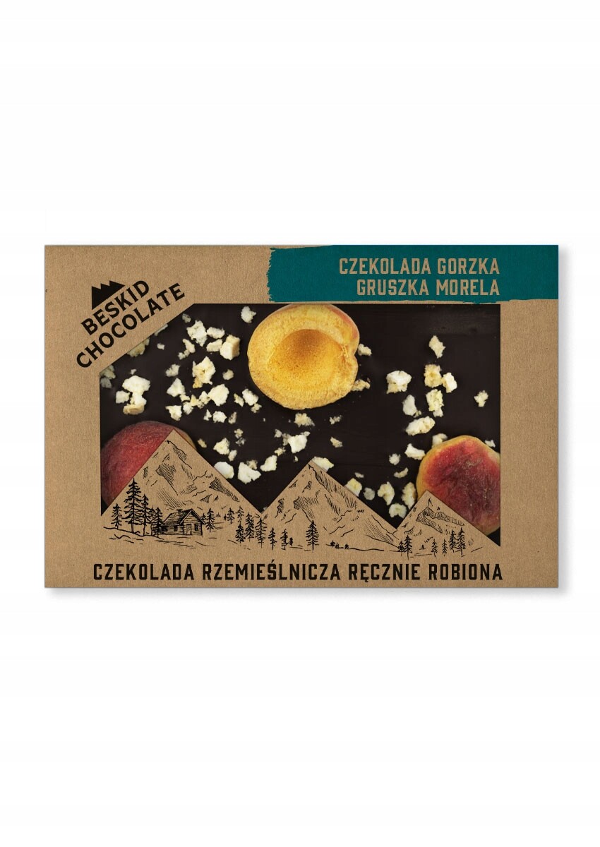 2x Hořká Čokoláda Hruška Meruňka Beskid Chocolate 70 g