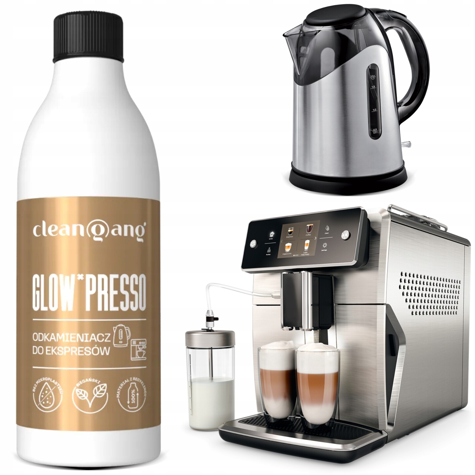 2x CleanGang Univerzální odvápňovač pro kávovar, odvápňovací kapalina 0,5 l