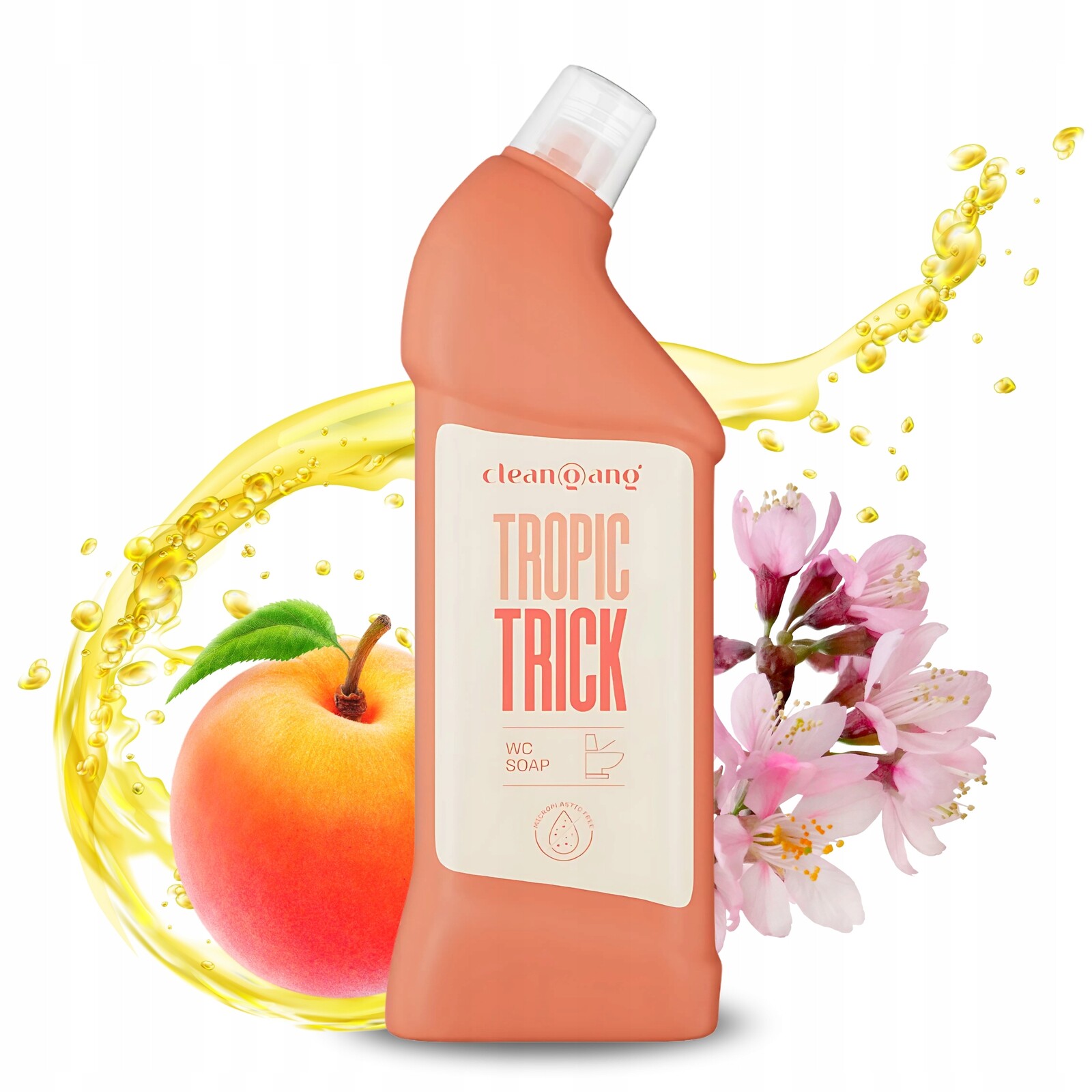 3X CleanGang Tekutý Gel na čištění Wc mísy, koncentrát pro odstranění 1L