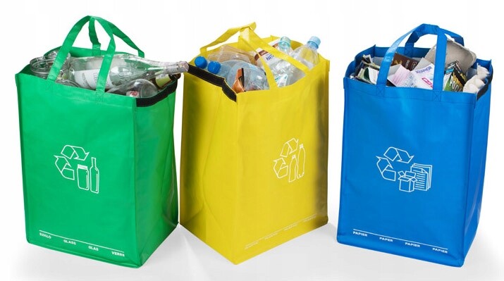 Tašky Na Třídění Odpadků Odpadu 3 ks x 40 L