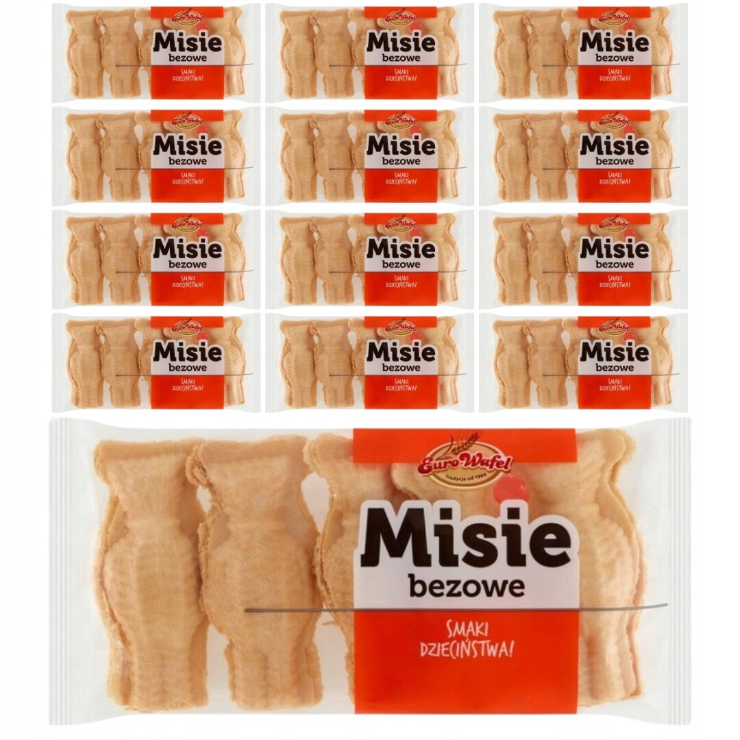 Eurowafel Medvídci bezové 50 g x 15 kusů