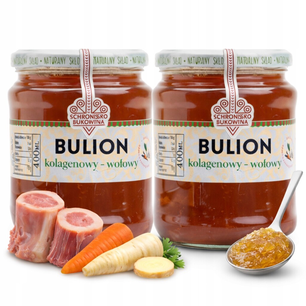 Kolagenový hovězí vývar 400 ml Schronisko Bukowina keto 100% přírodní