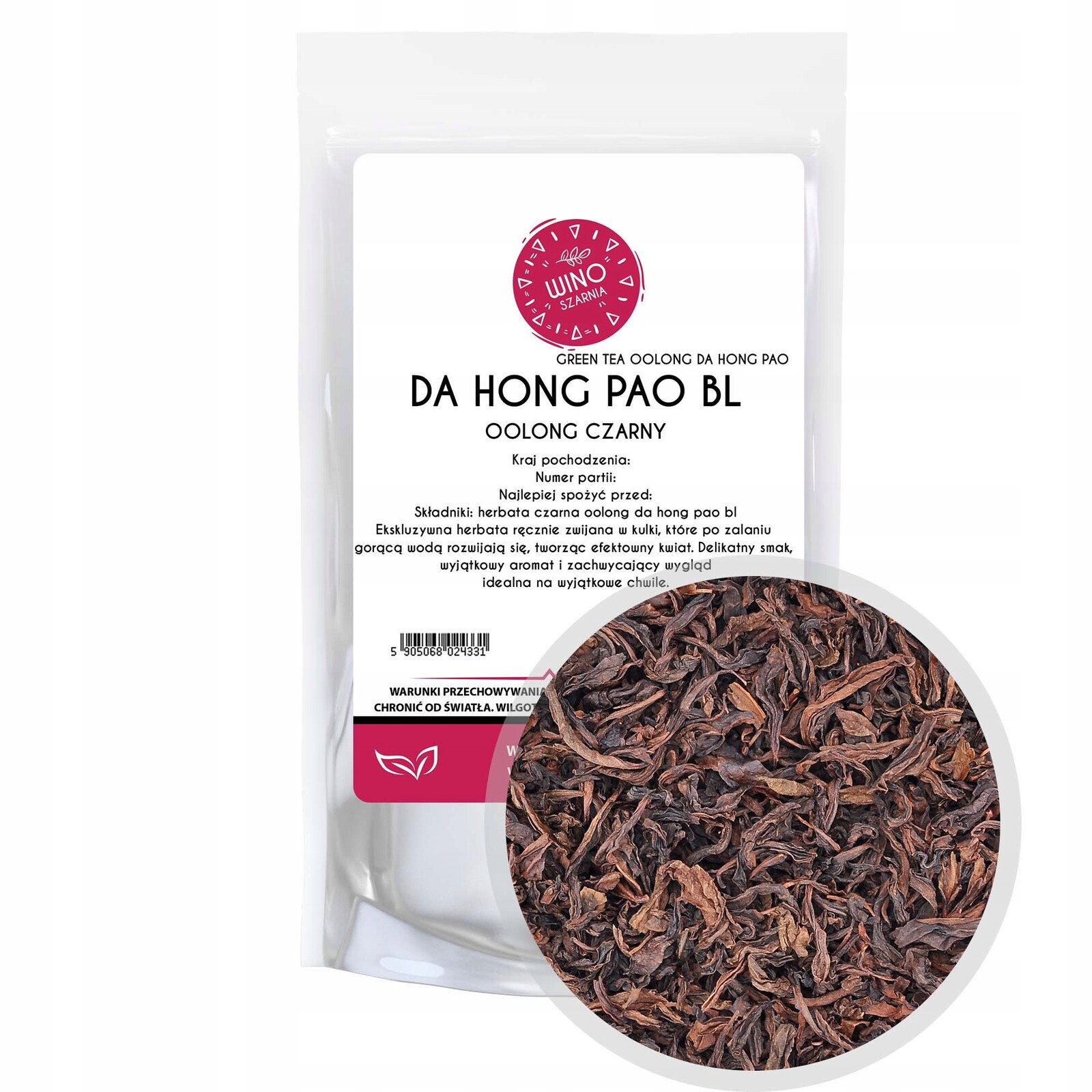 7 x Winoszarnia Čaj černý listový Oolong Da Hong Pao Bl 50 g