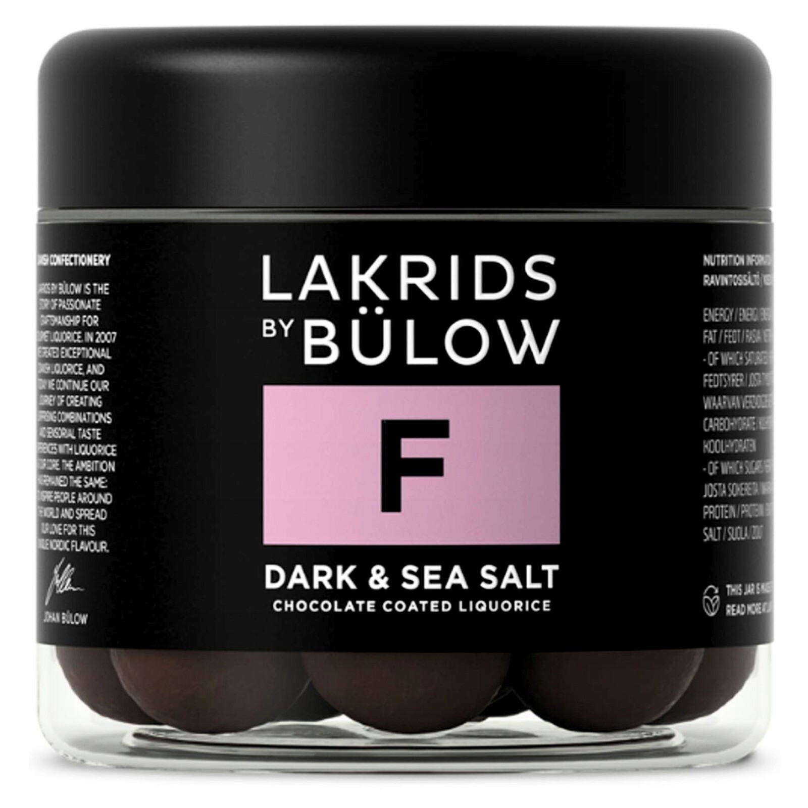 Lakrids by Bülow Dark & Sea Salt exkluzivní dánská lékořice v čokoládě