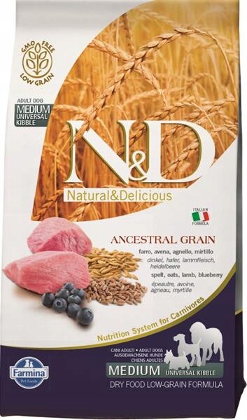 N&d Low Grain Dog Adult Lamb & Blueberry 2,5kg