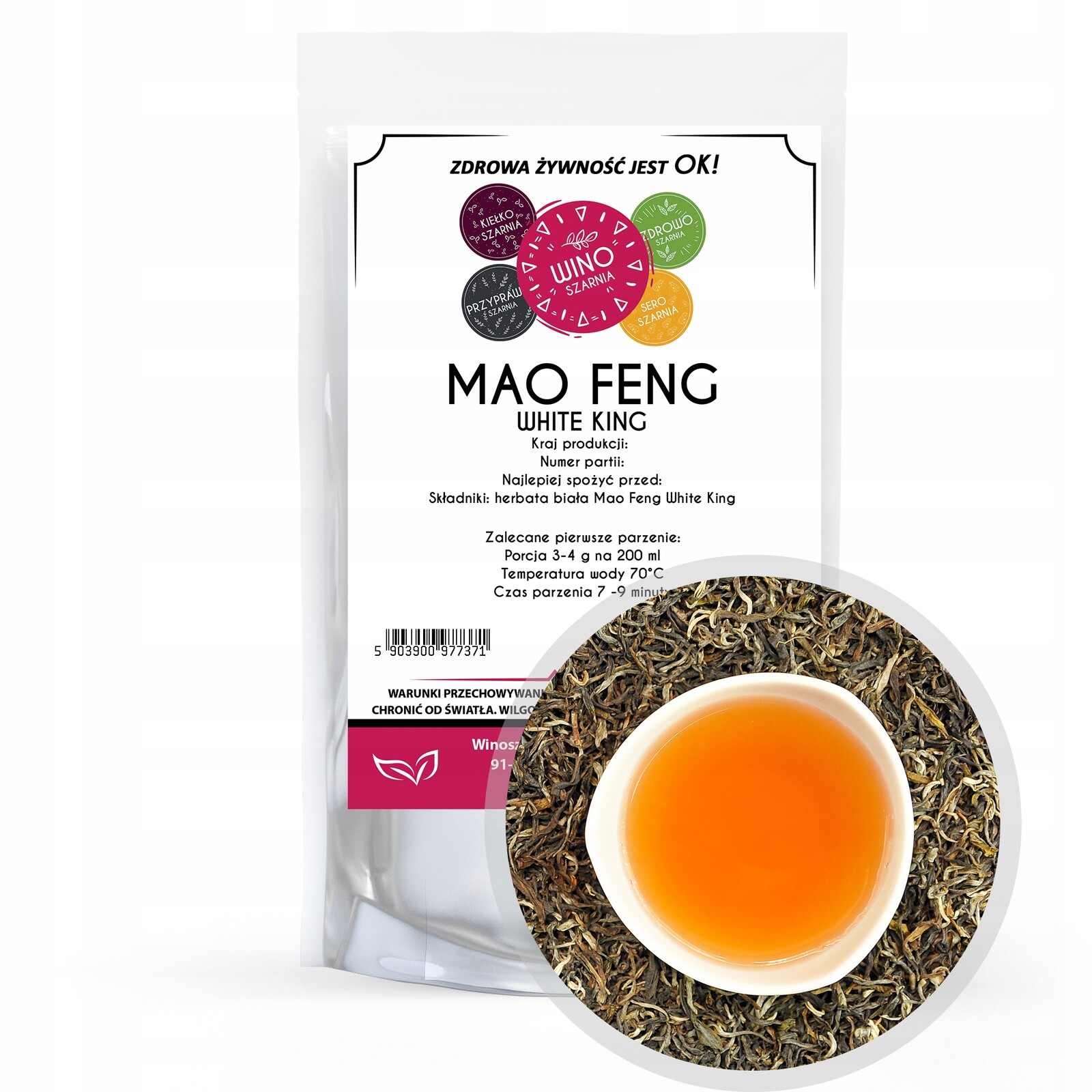 7 x Winoszarnia Čaj Mao Feng King White 25 g
