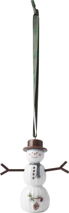 Porcelánová ručně malovaná vánoční ozdoba ø 4 cm Hammershøi Snowman – Kähler Design