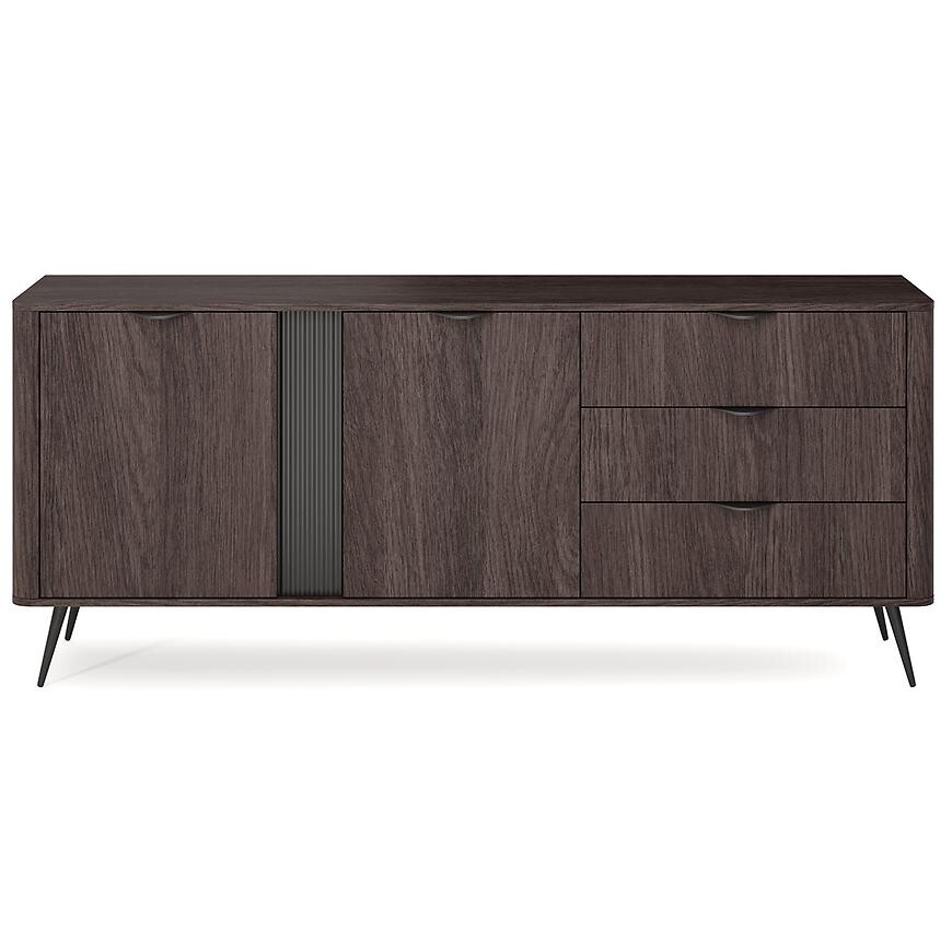 Komoda Veris D 195 2D3S dub dunin/černá