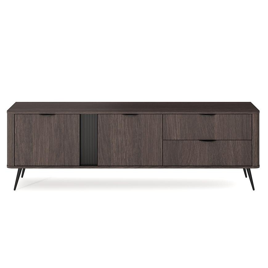 Tv stolek Veris E 195 2D2S dub dunin/černá