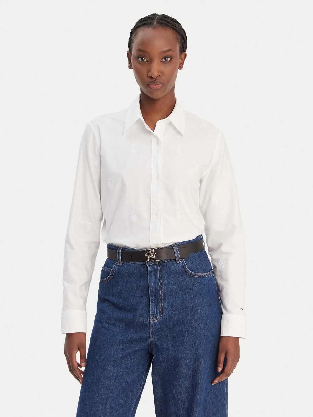 Tommy Hilfiger dámská bílá košile WW0WW49386YCF 34