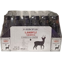 Lakritz Likor 16% 20ml x24 St.Hubertus miniatura