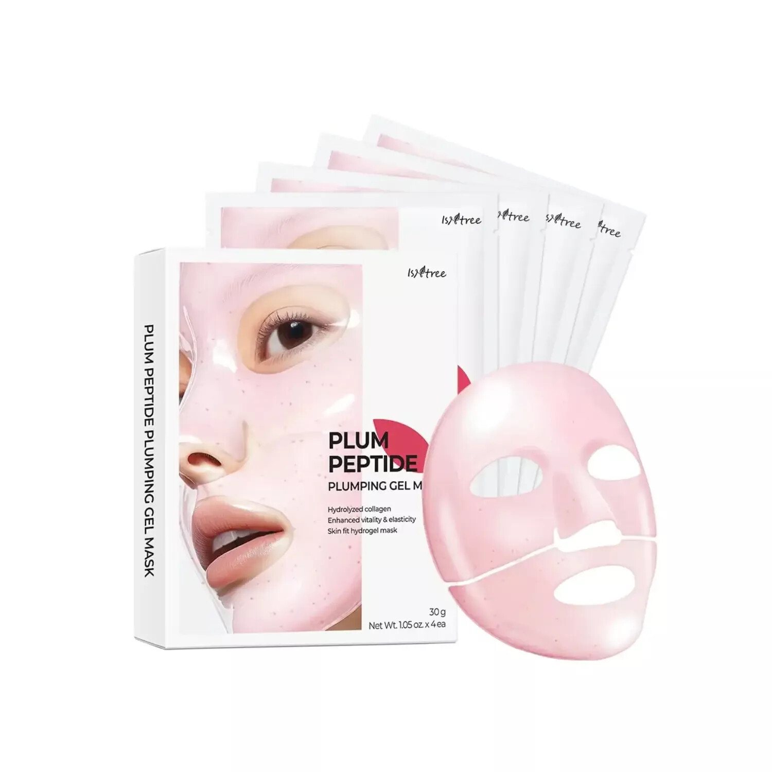 Isntree Plátýnková maska Plum Peptide Plumping Gel Mask 4 x 35 g