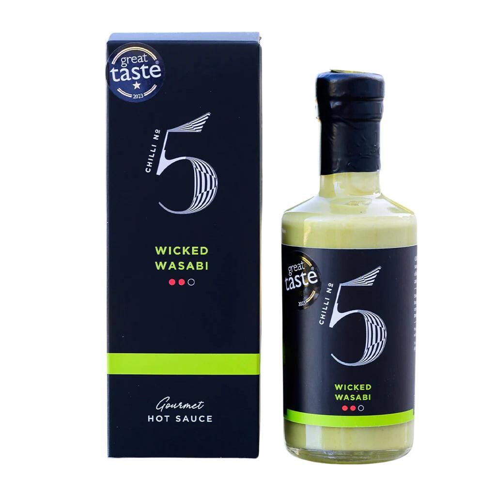Gurmánská chilli omáčka WICKED WASABI 200 ml, Chilli No5