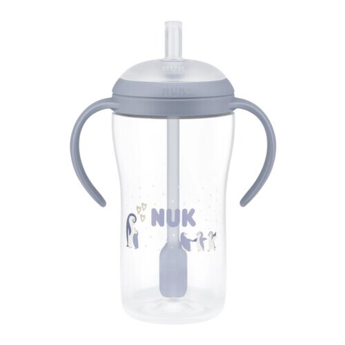 NUK Perfect Match láhev na učení s brčk.260ml 8+m