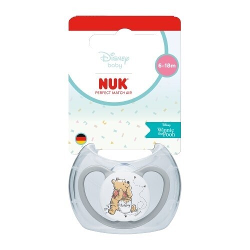 NUK Perfect Match AIR dudlík DISNEY Medvídek Pú 6-18 měsíců 1ks