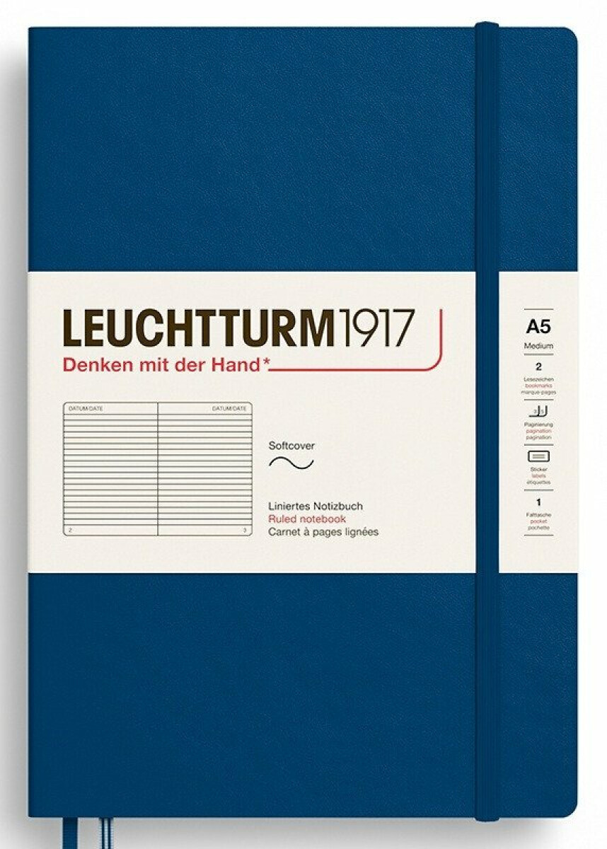 Zápisník Indigo Softcover Medium (A5) linkovaný - -