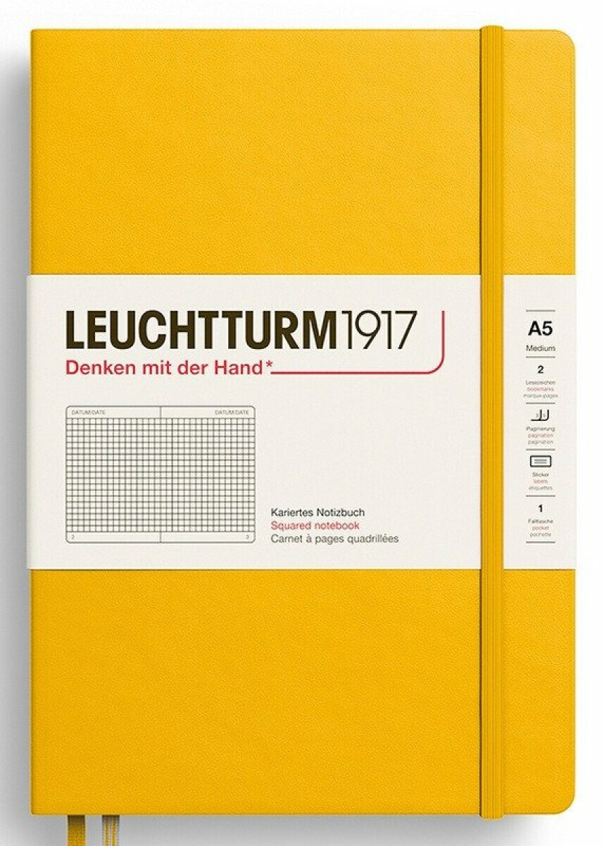 Zápisník Sunflower Hardcover Medium (A5) čtverečkovaný - -