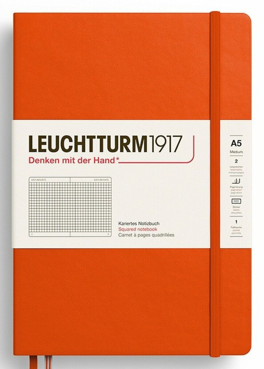 Zápisník Pumpkin Hardcover Medium (A5) čtverečkovaný - -