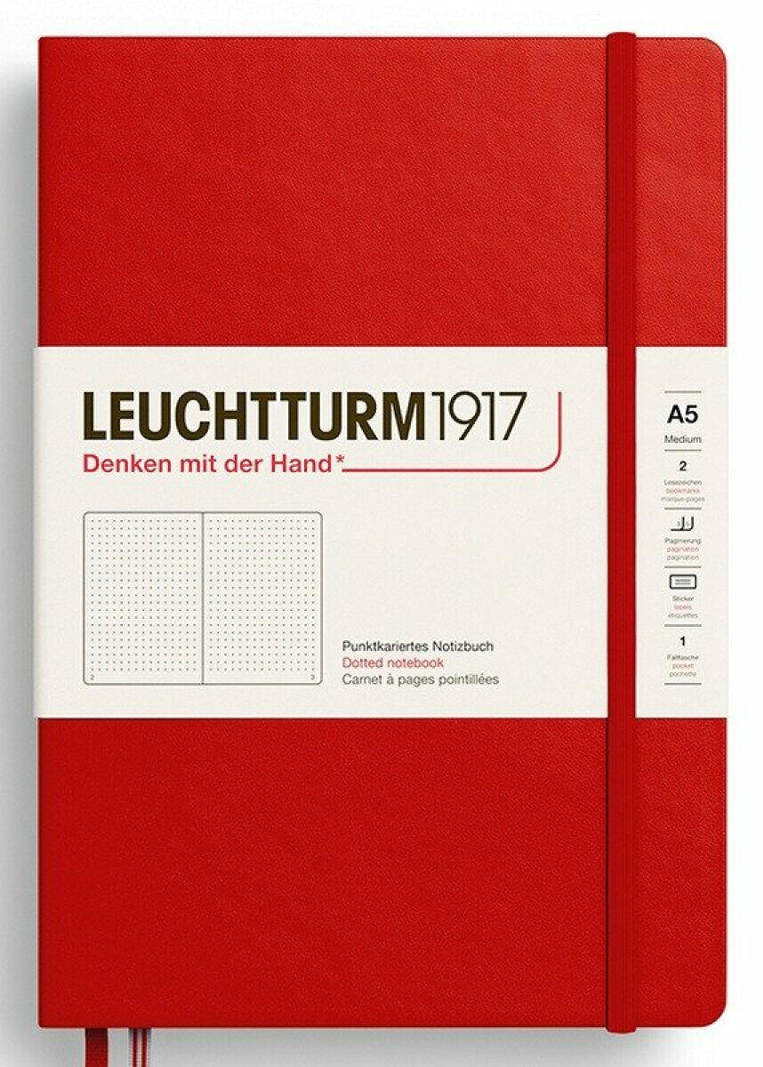 Zápisník Cherry Hardcover Medium (A5) tečkovaný - -