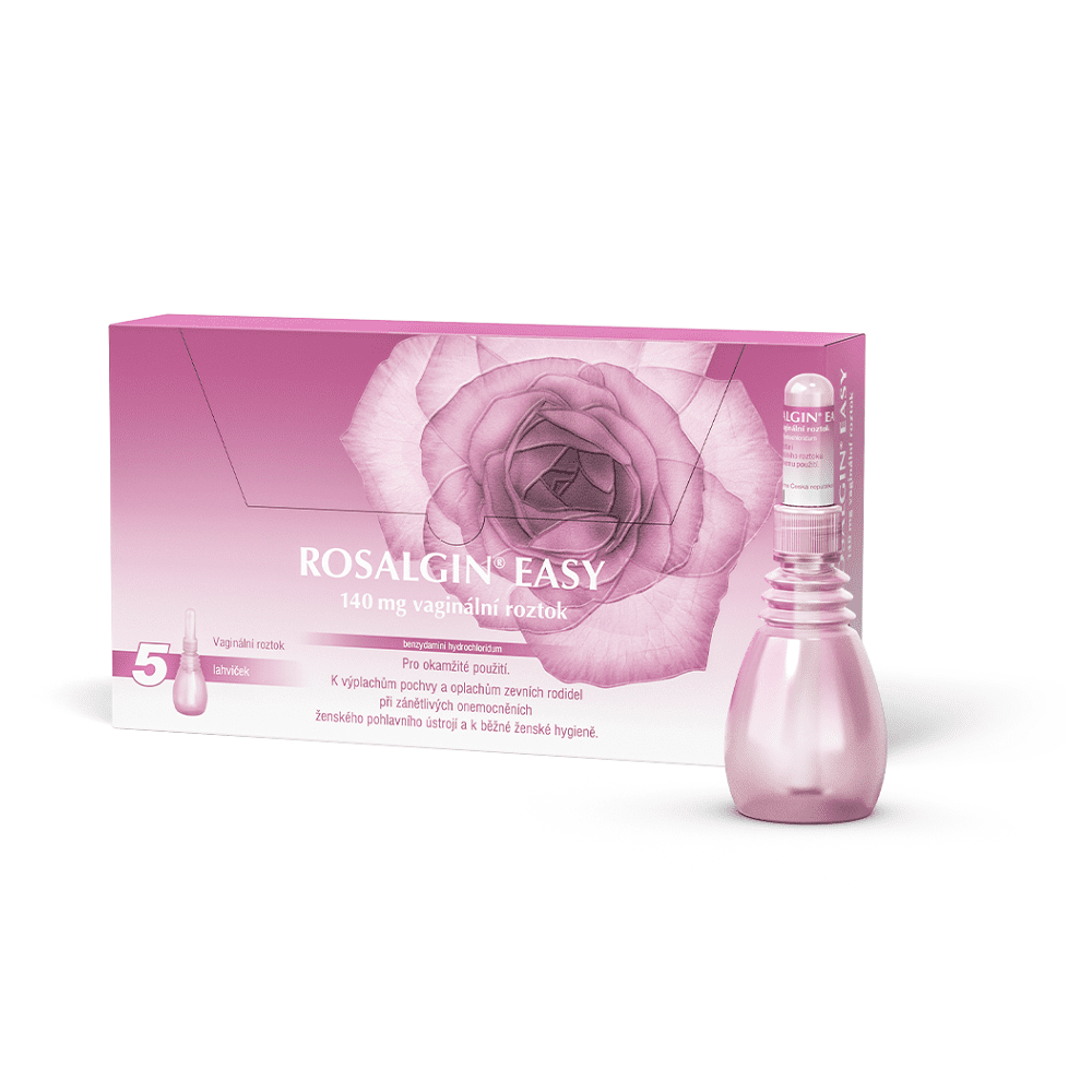ROSALGIN Easy vaginální roztok 140 mg  5x 140 ml, poškozený obal