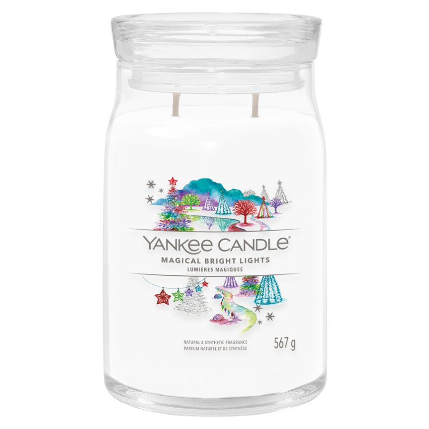 YANKEE CANDLE Signature Vonná svíčka velká 2 knoty Magical Bright Lights 567 g, poškozený obal