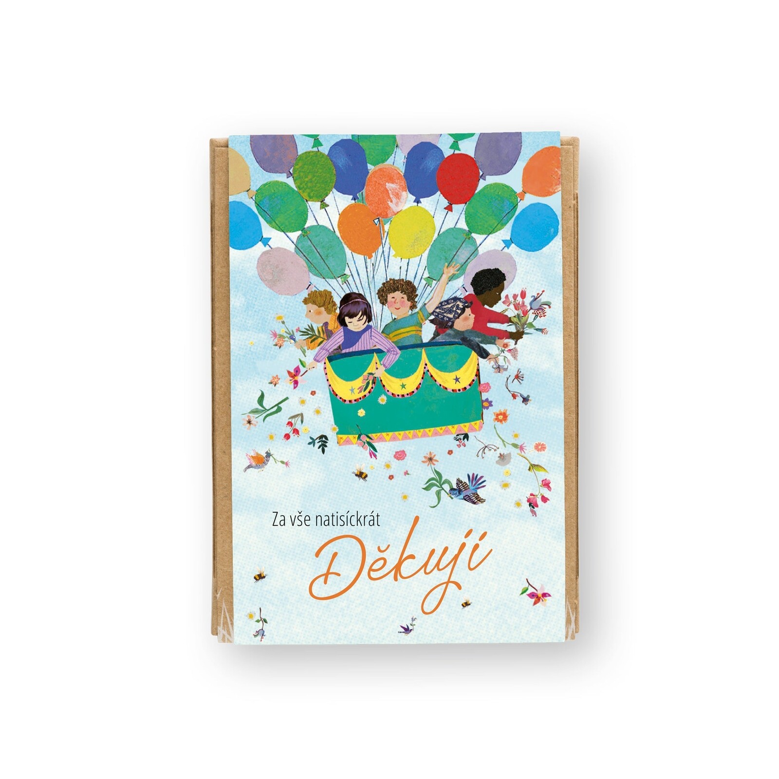 Blossombs Semínkové bomby - Dárková sada mini - Za vše natisíckrát děkuji (4 ks) - darujte květinu jinak