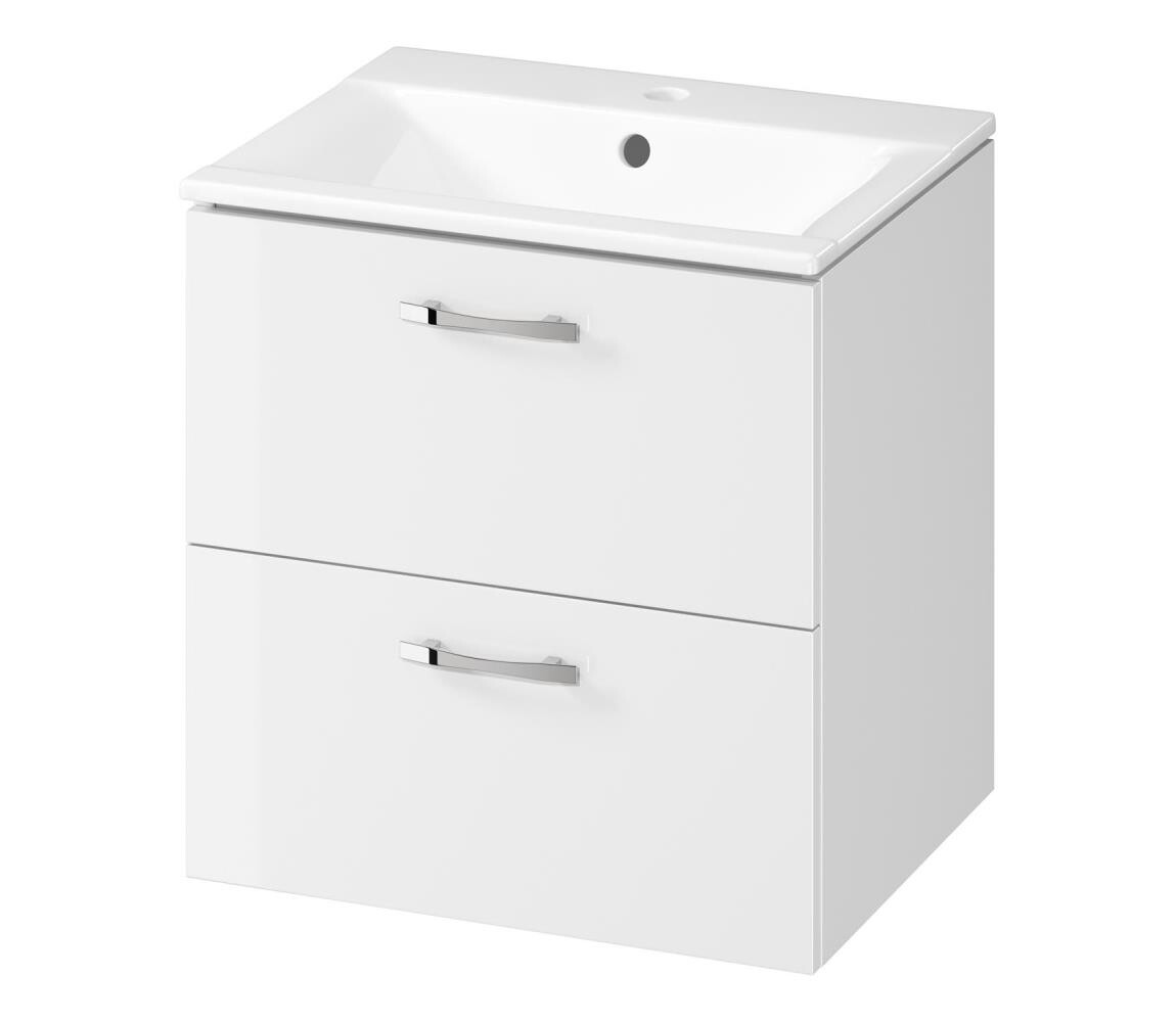 Cersanit S801-456 - Závěsná koupelnová skříňka s umyvadlem NIKO 50x40 cm bílá S801-456