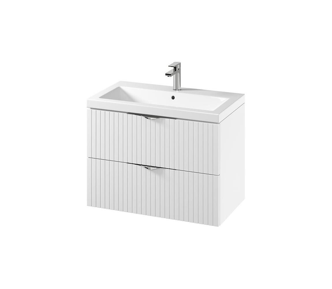 Cersanit S801-547 - Závěsná koupelnová skříňka s umyvadlem TIRSO 80x45 cm bílá S801-547