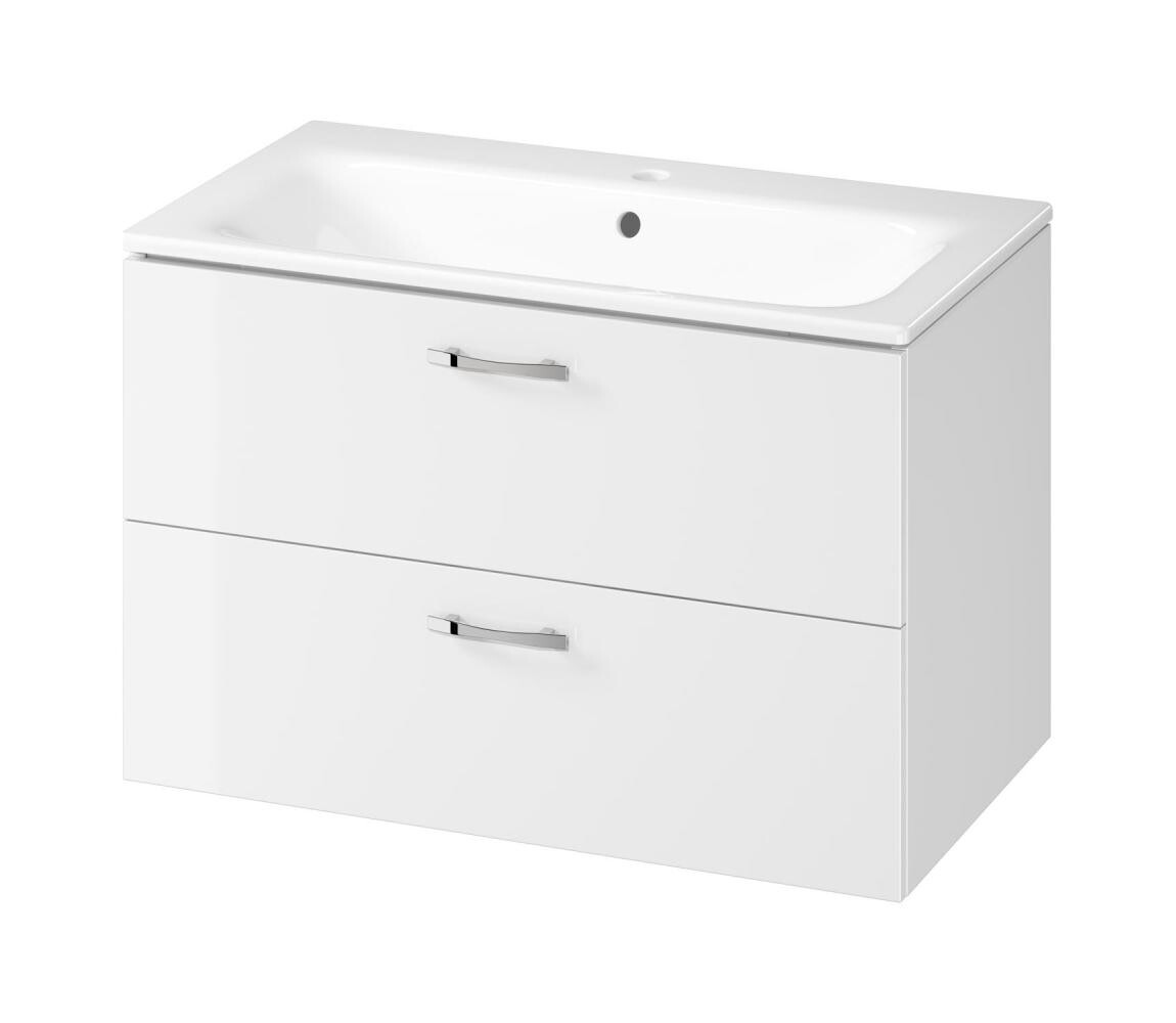 Cersanit S801-538 - Závěsná koupelnová skříňka s umyvadlem NIKO 80x45 cm bílá S801-538