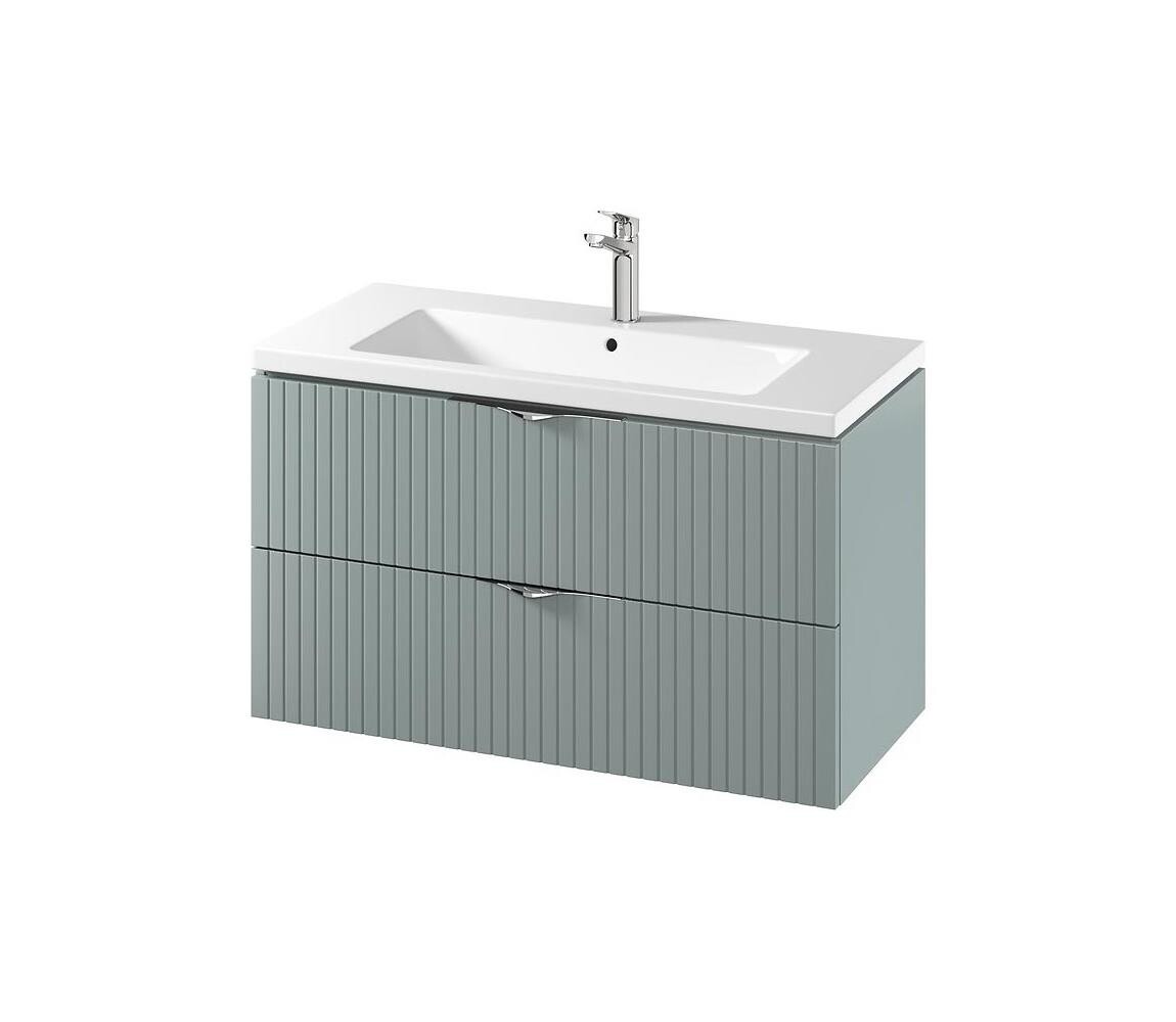 Cersanit S801-546 - Závěsná koupel. skříňka s umyvadlem TIRSO 100x45 cm mintová S801-546