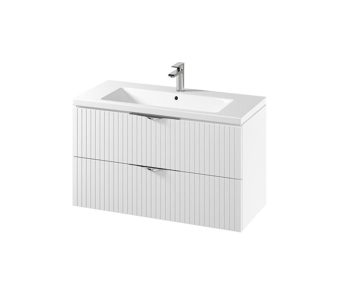 Cersanit S801-542 - Závěsná koupelnová skříňka s umyvadlem TIRSO 100x45 cm bílá S801-542