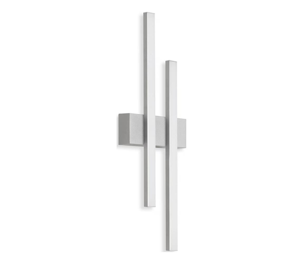 Telefunken - LED Venkovní nástěnné svítidlo 2xLED/4W/230V IP44 stříbrná 313004TF