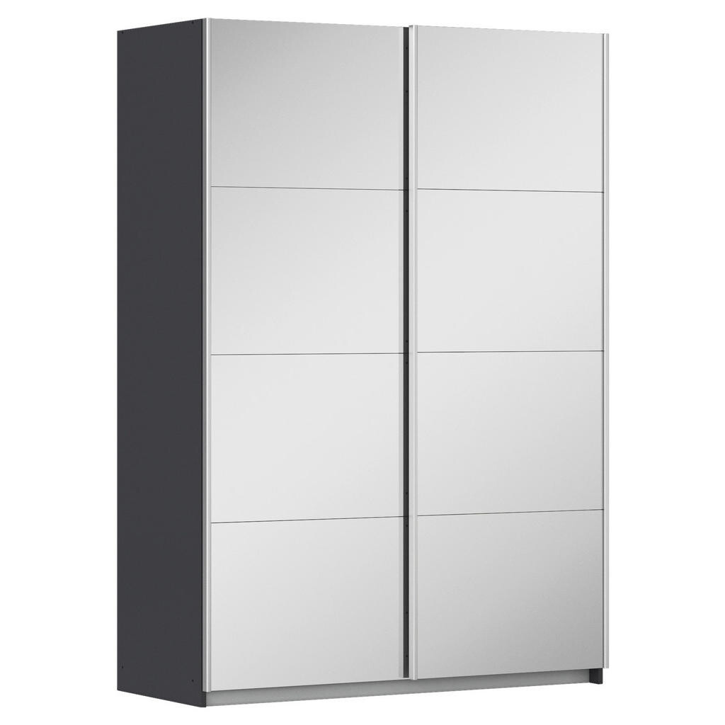 Rauch Möbel SKŘÍŇ S POSOUVACÍMI DVEŘMI, barvy grafitu, barvy stříbra, 136/197/61 cm