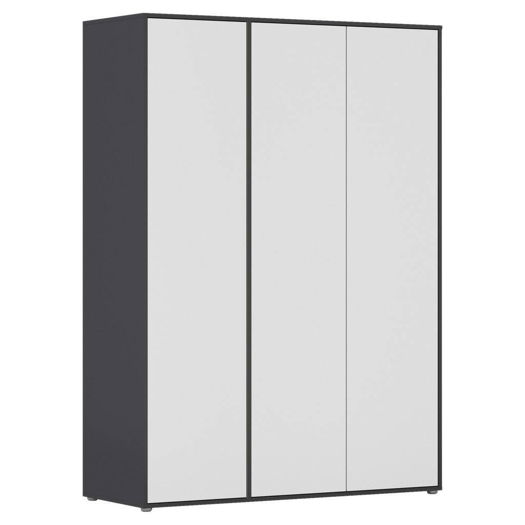 Rauch Möbel ŠATNÍ SKŘÍŇ S OTOČNÝMI DVEŘMI, šedá, bílá, 140/194/53 cm