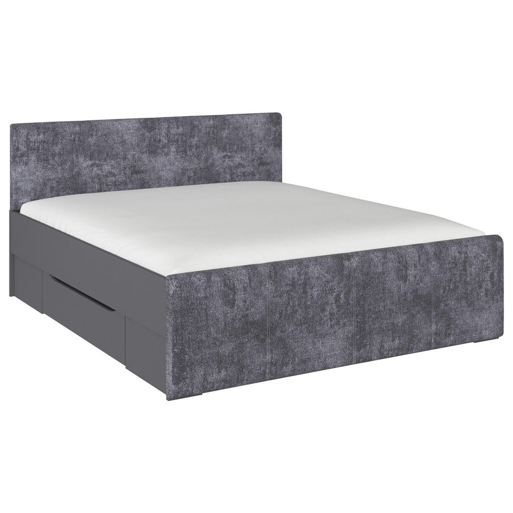 Rauch Möbel POSTEL S ÚLOŽNÝM PROSTOREM, 180/200 cm, šedá