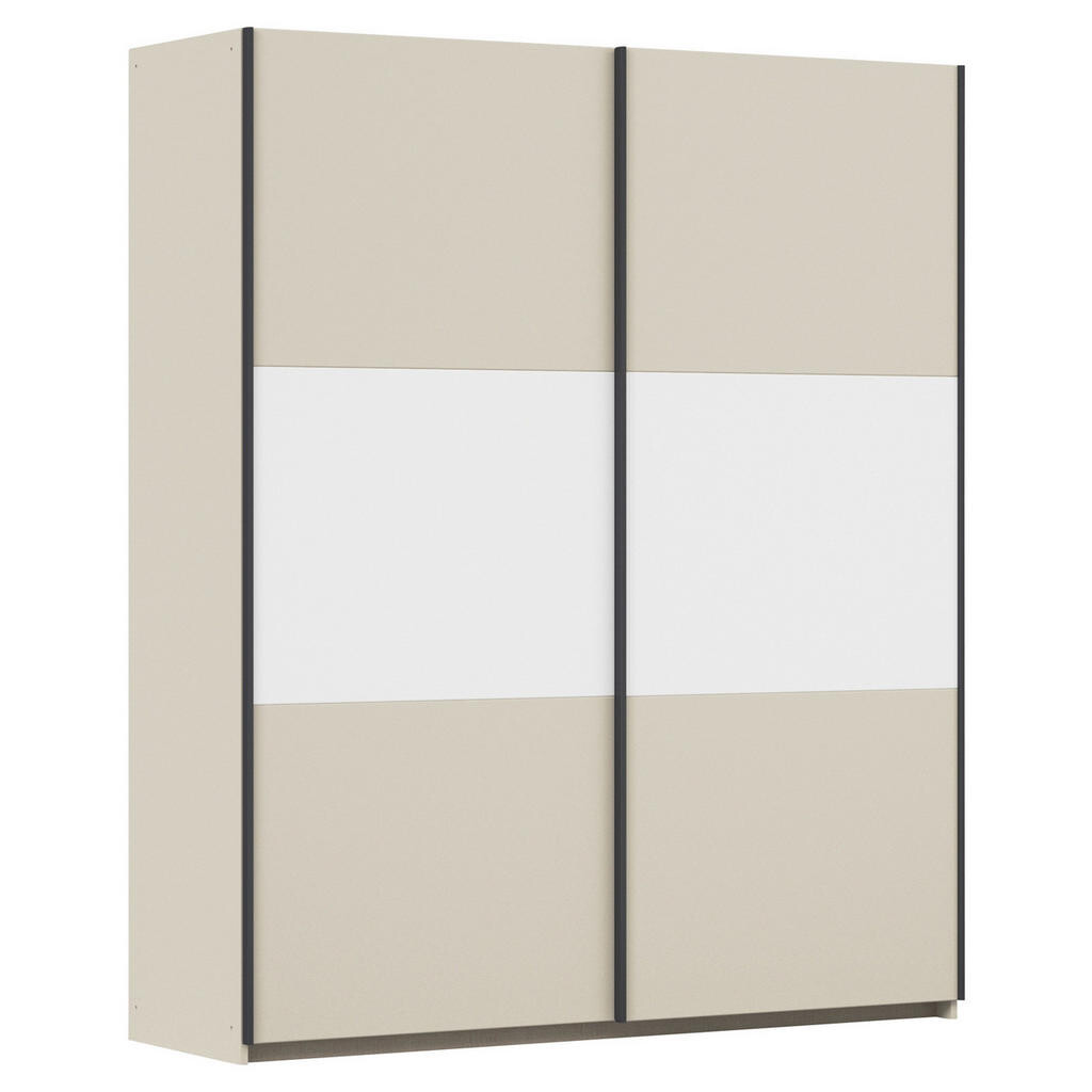 Rauch Möbel SKŘÍŇ S POSOUVACÍMI DVEŘMI, bílá, barvy hliníku, šampaňská, 175/210/59 cm