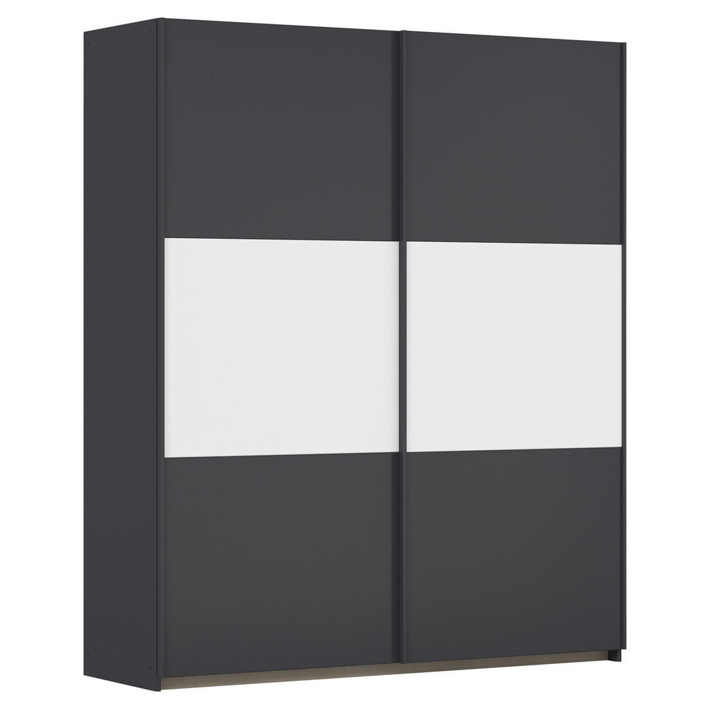 Rauch Möbel SKŘÍŇ S POSOUVACÍMI DVEŘMI, šedá, bílá, barvy hliníku, 175/210/59 cm