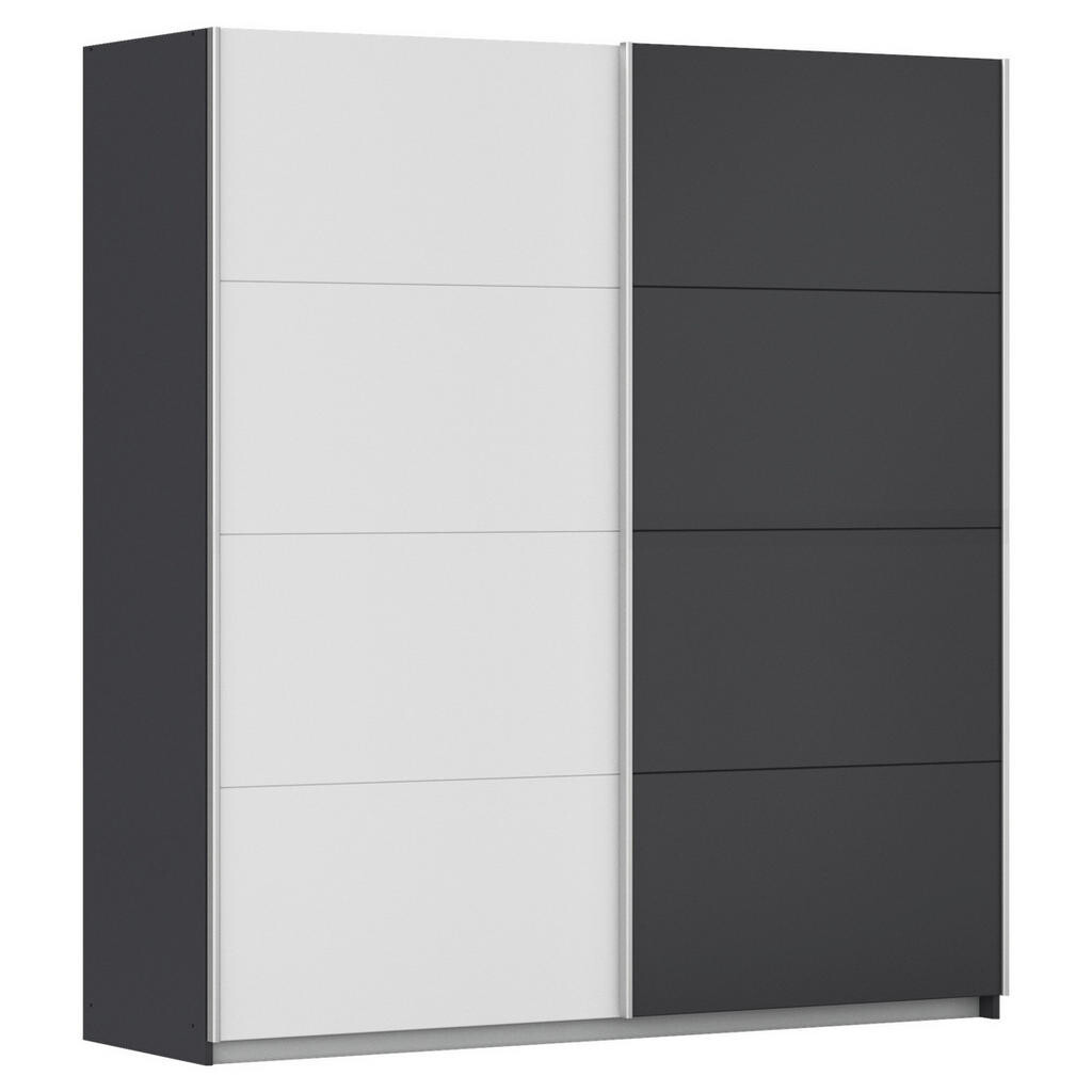 Rauch Möbel SKŘÍŇ S POSOUVACÍMI DVEŘMI, barvy grafitu, bílá, 181/197/61 cm