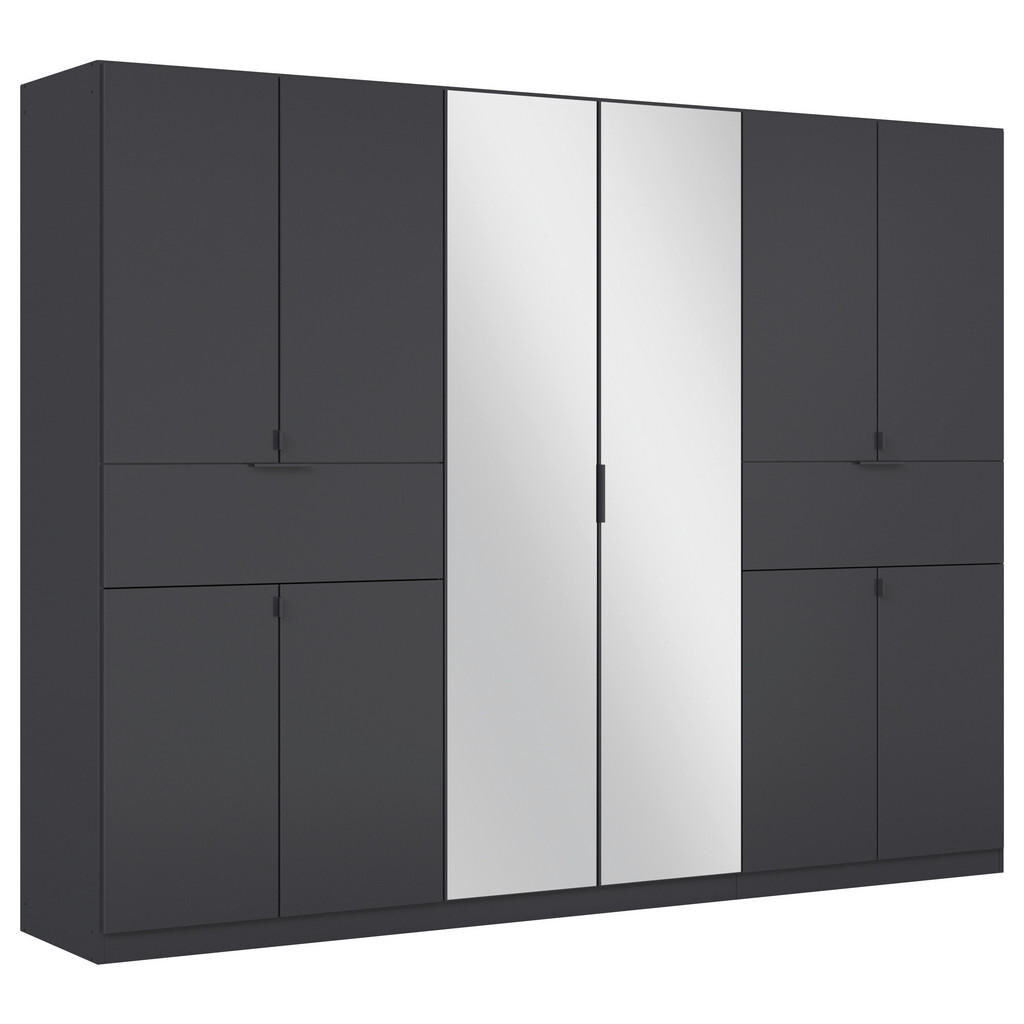 Rauch Möbel ŠATNÍ SKŘÍŇ S OTOČNÝMI DVEŘMI, šedá, barvy stříbra, 271/210/54 cm