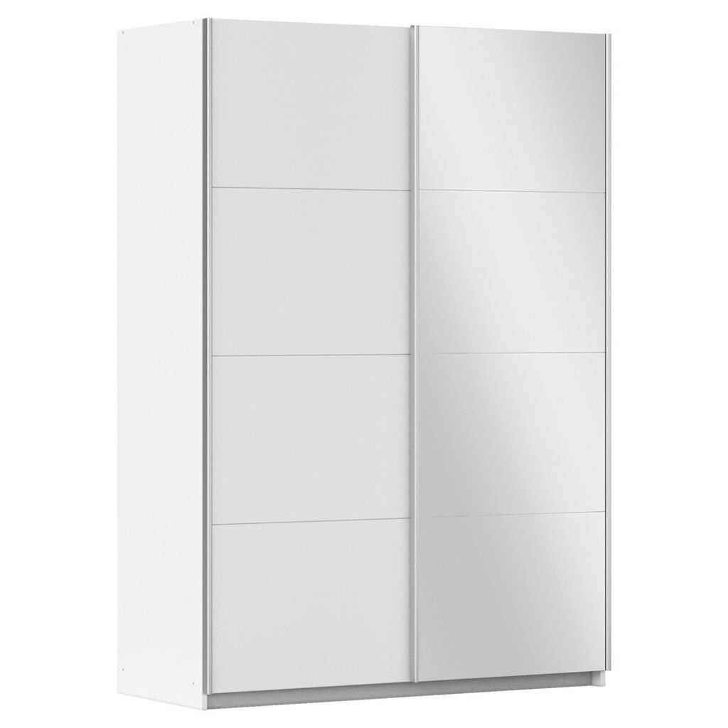 Rauch Möbel SKŘÍŇ S POSOUVACÍMI DVEŘMI, barvy stříbra, bílá, 136/197/61 cm