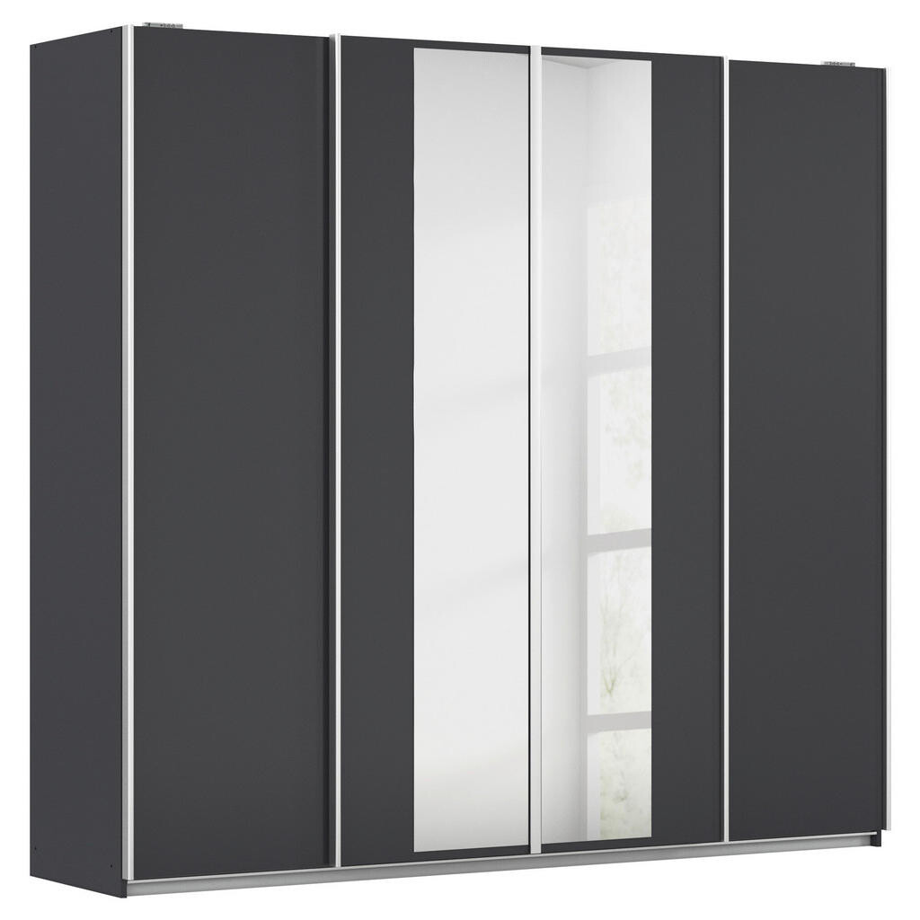 Rauch Möbel SKŘÍŇ S POSOUVACÍMI DVEŘMI, čiré, tmavě šedá, 226/211/62 cm