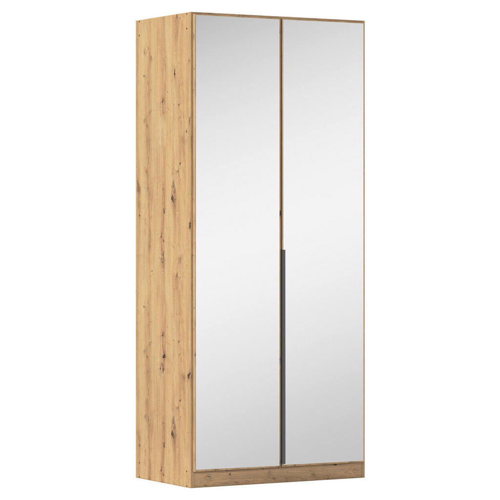 Rauch Möbel ŠATNÍ SKŘÍŇ S OTOČNÝMI DVEŘMI, tmavě šedá, dub artisan, 91/229/54 cm