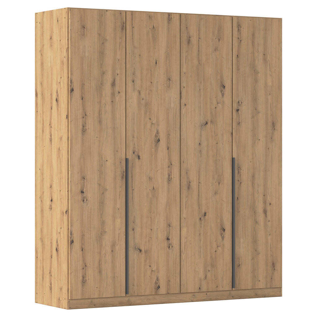 Rauch Möbel ŠATNÍ SKŘÍŇ S OTOČNÝMI DVEŘMI, tmavě šedá, dub artisan, 181/229/54 cm