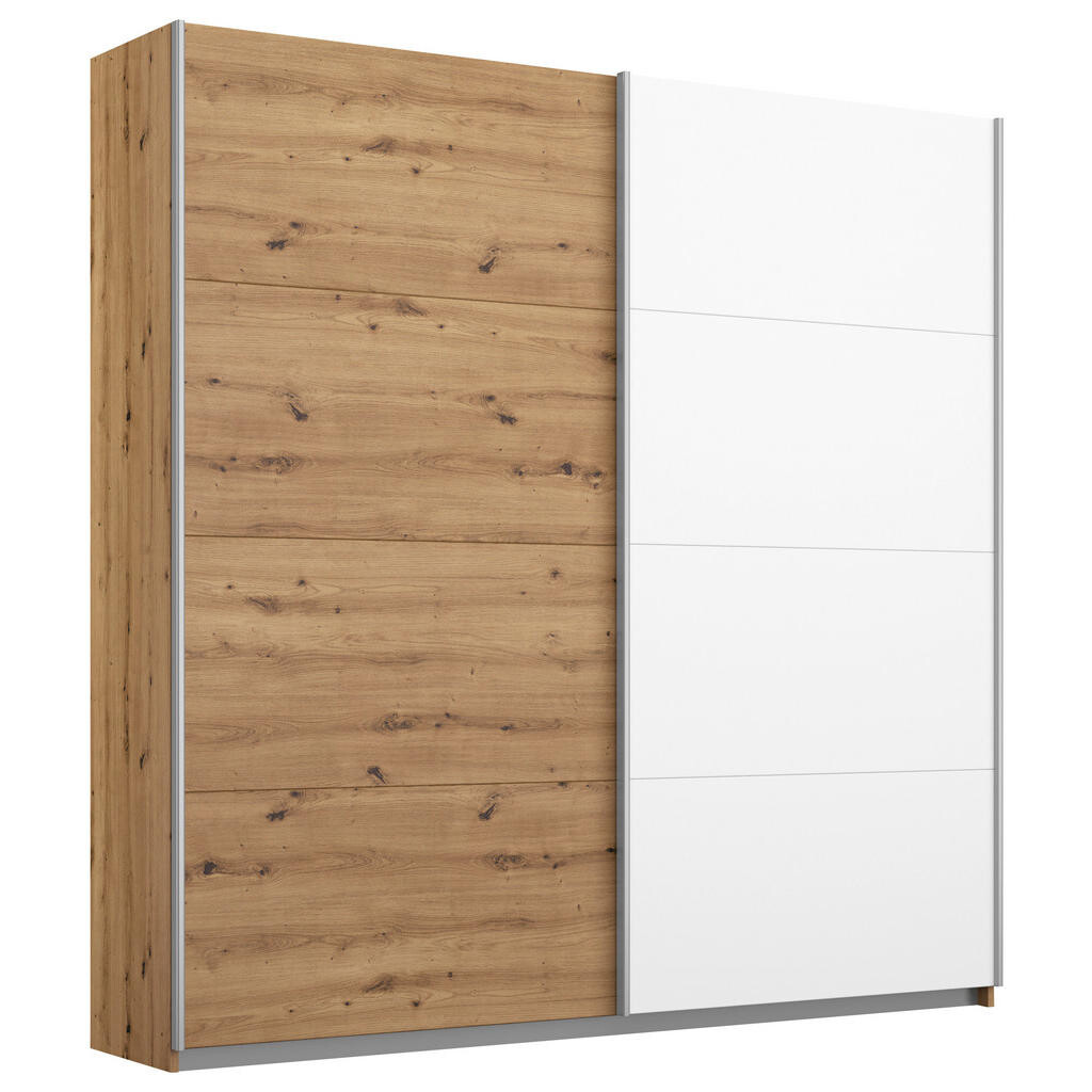 Rauch Möbel SKŘÍŇ S POSOUVACÍMI DVEŘMI, bílá, dub artisan, 181/197/61 cm