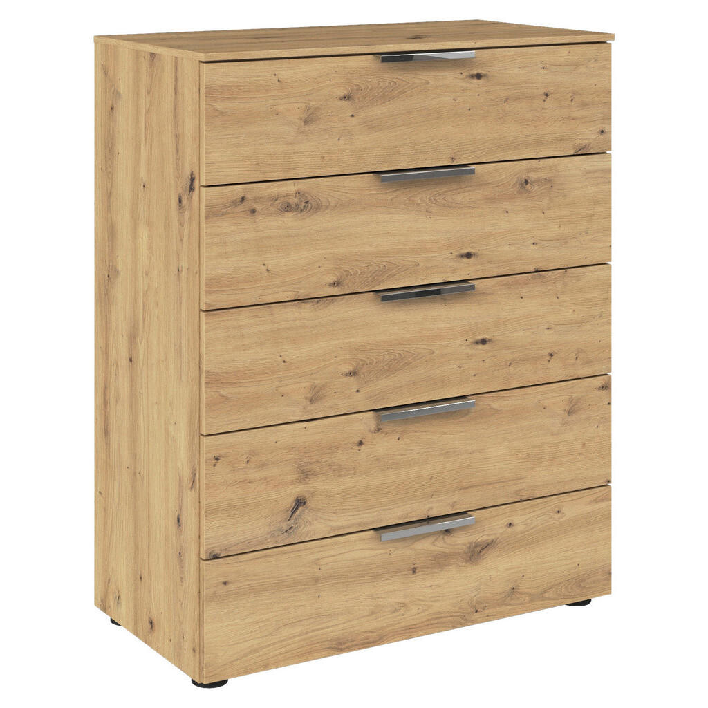 Rauch Möbel KOMODA, barvy chromu, dub artisan, 80/100/42 cm