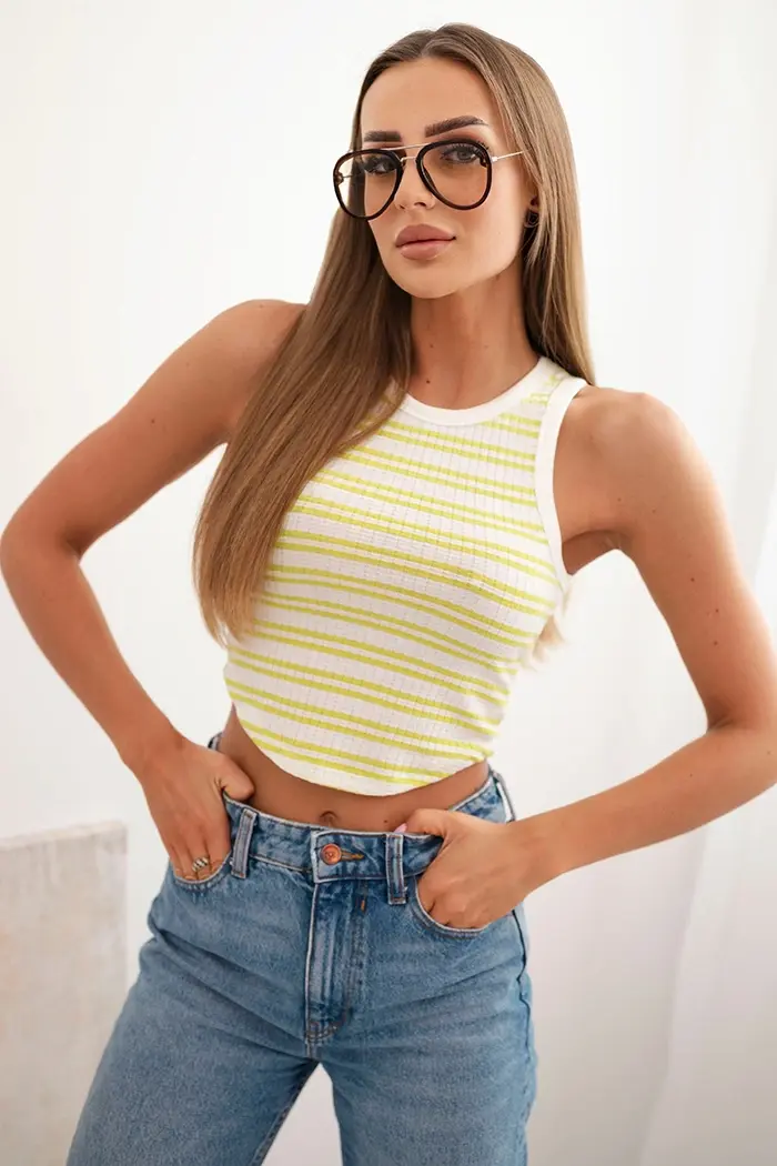 Dámský pruhovaný top bez rukávů