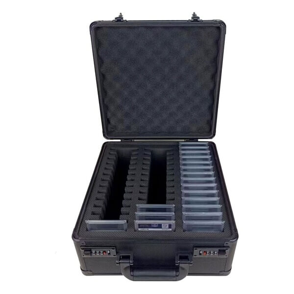 Kufřík na sběratelské karty - 42 gradovaných karet - 3 řady - Black