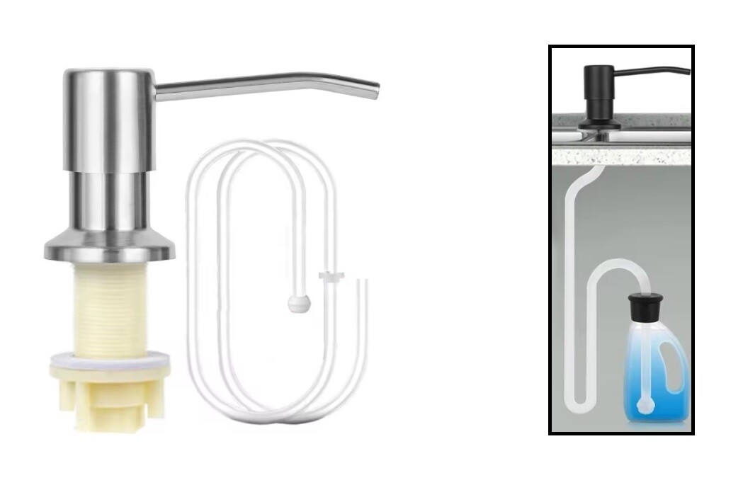 Eco produkty PUMP STEEL BARREL - nerezový vestavěný dávkovač mýdla nebo jaru pro čerpání z větší externí nádoby